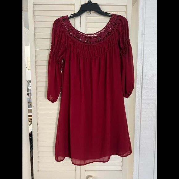 Heartsoul red dress with flowing sleeves - Picture 1 of 10